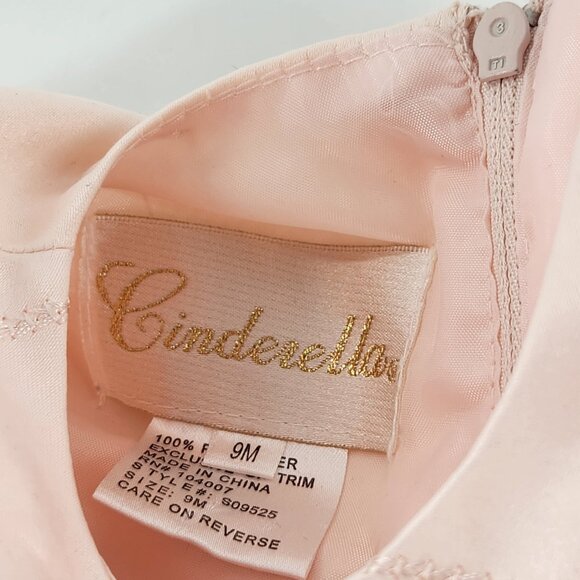Cinderella Baby Girl Formal Dress Size 9M Pink beaded A-line Special Occasion - Picture 5 of 6